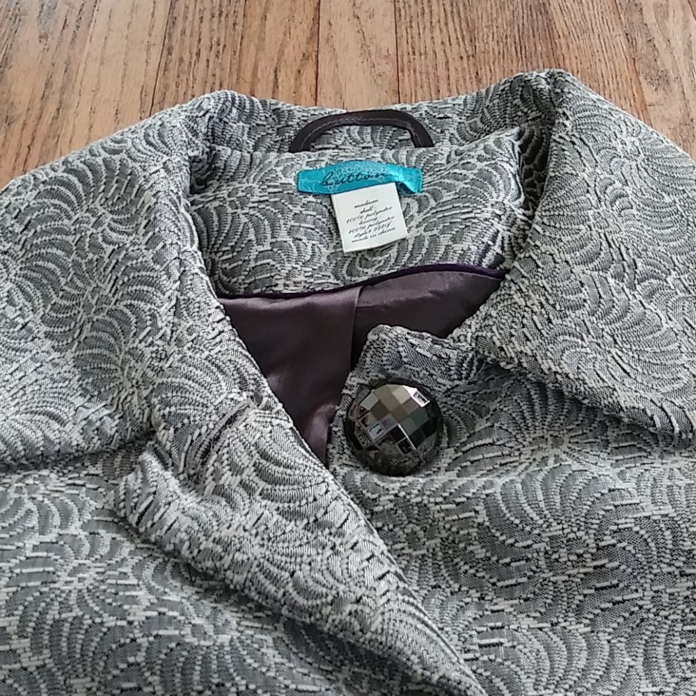 Silver Jacket - Buttons by Francesca's NWOT - Picture 15 of 15